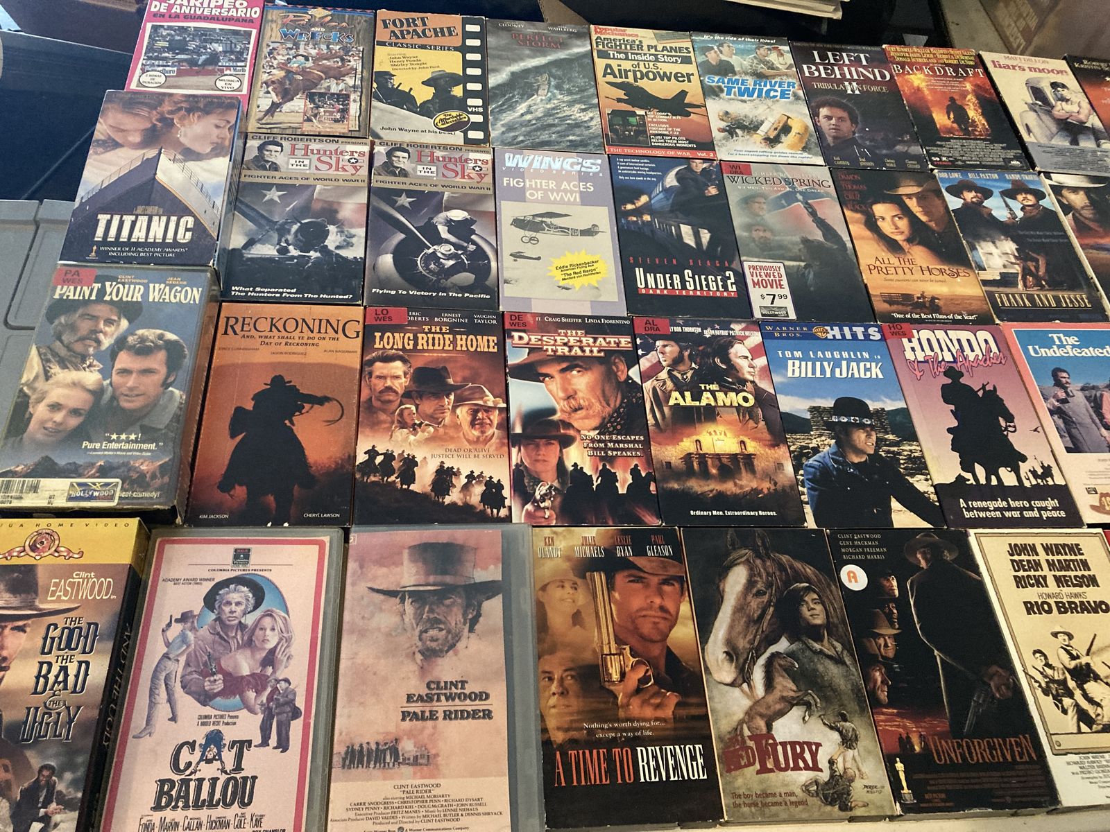 Vintage VHS Western Action Adventure Collection 68 Altogether