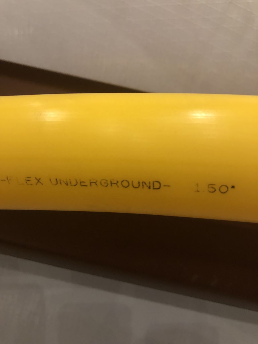 1.5" Homeflex undergound gas pipe