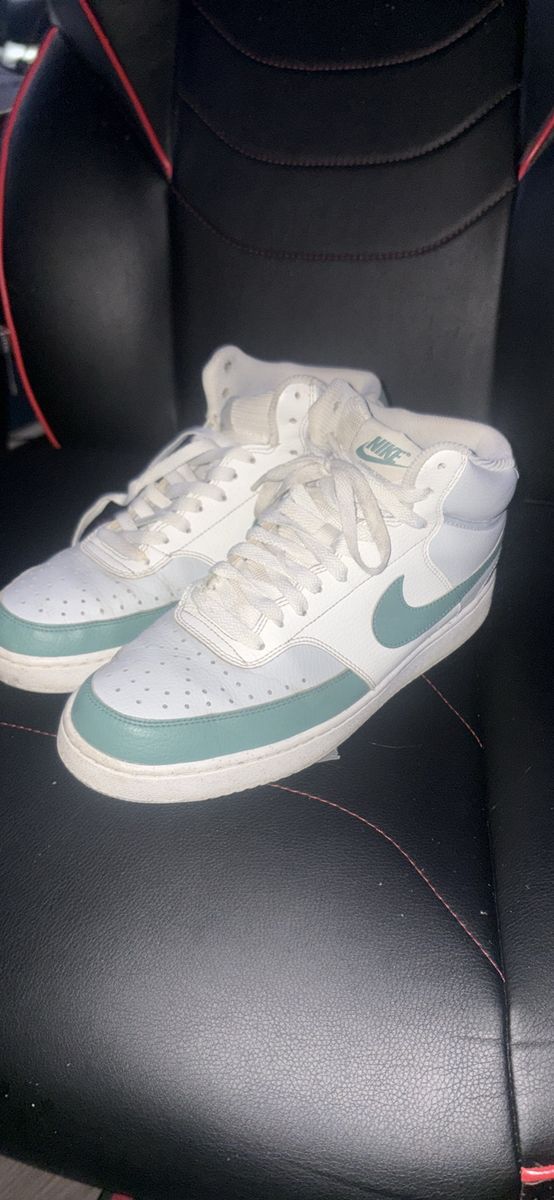 Nike Court Vision Mid White and Teal