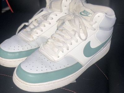 Nike Court Vision Mid White and Teal