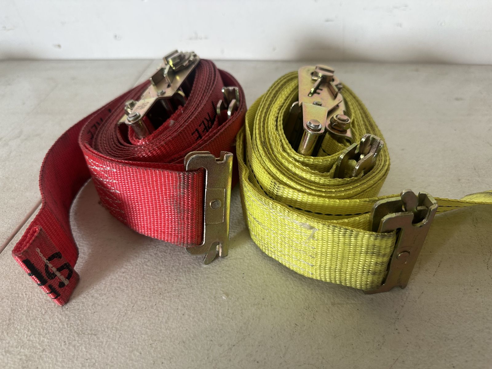 (2) 15 Ft E-Track Ratchet Straps