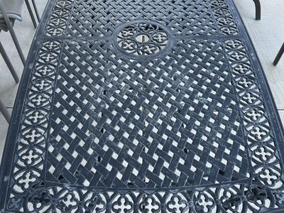 Rectangle Aluminum Patio Outdoor Dining Table