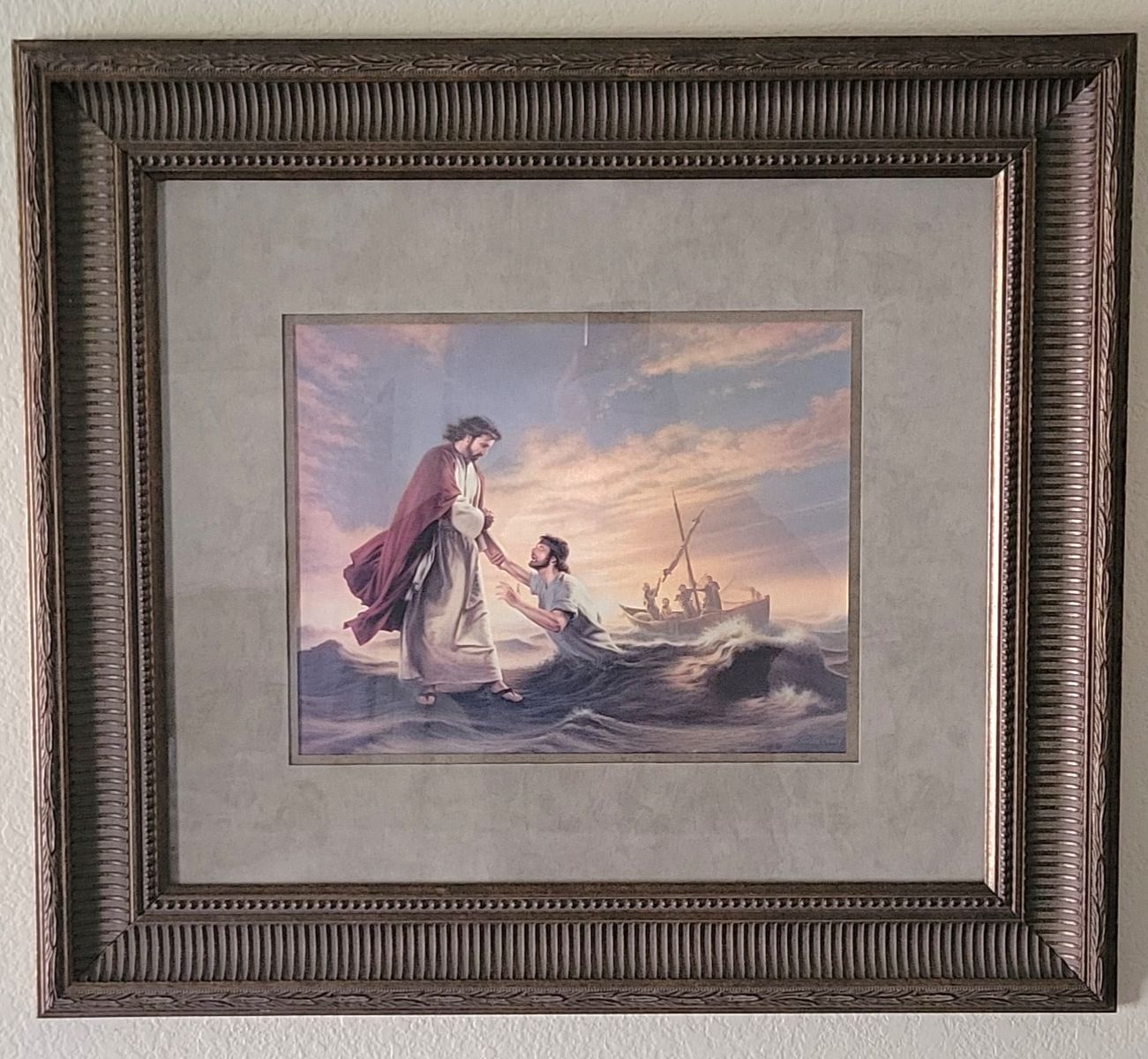 “Lord, Save Me” Print (with Frame & Glass) by Simon Dewey
