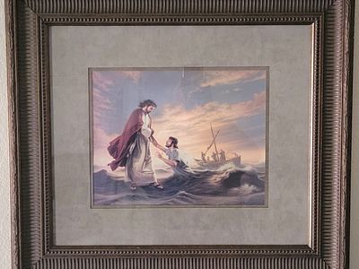 “Lord, Save Me” Print (with Frame & Glass) by Simon Dewey