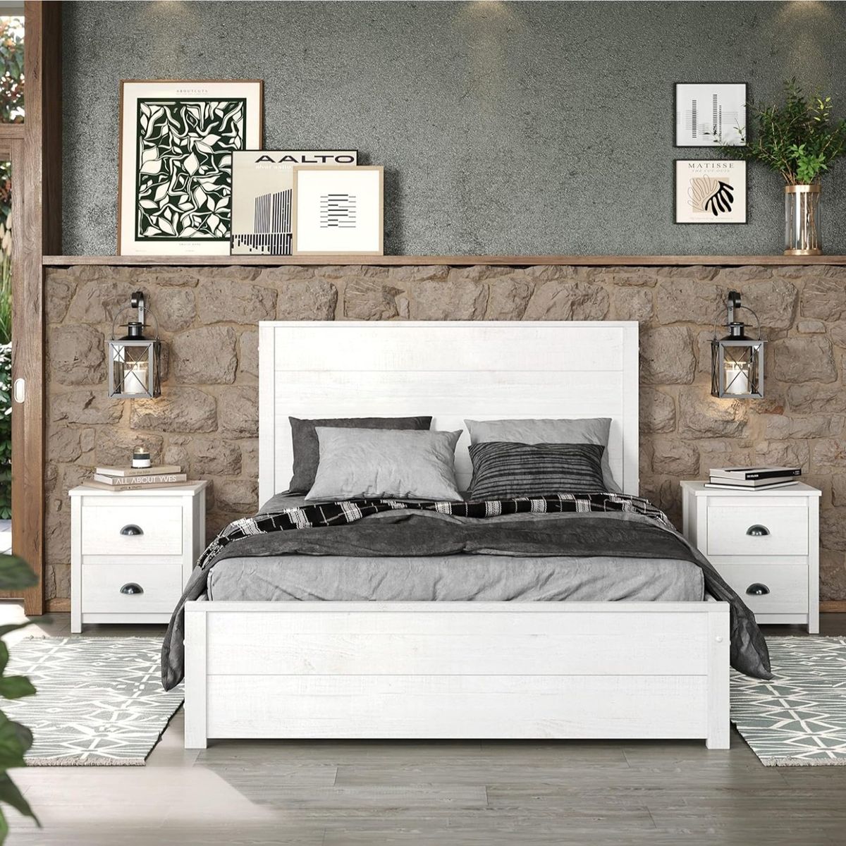 Camaflexi Hampton Solid Wood King Bed Coastal