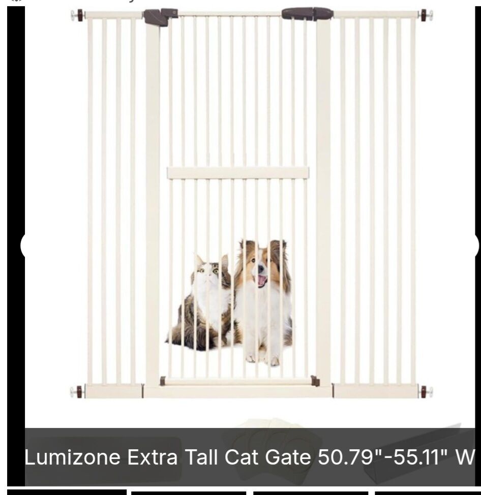 NEW Lumizone Extra Tall Pet Gate Fits Up To 55.11 Wide