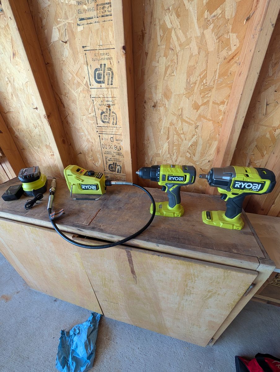 Ryobi Drill, Impact, and Rotary Dremmel