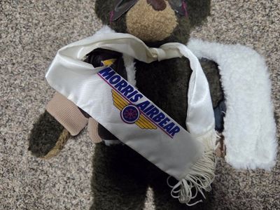 Vintage Morris Airbear Pilot Teddy Bear with Bomber Jacket and Goggles