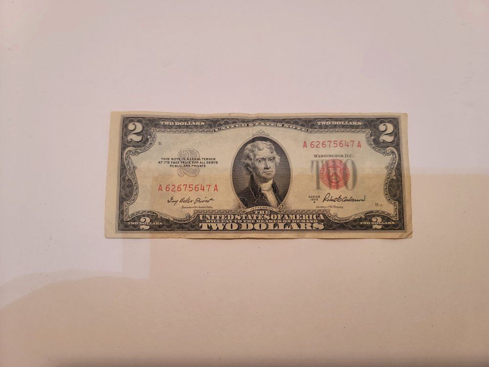 Red Seal $2 bill 1953 A