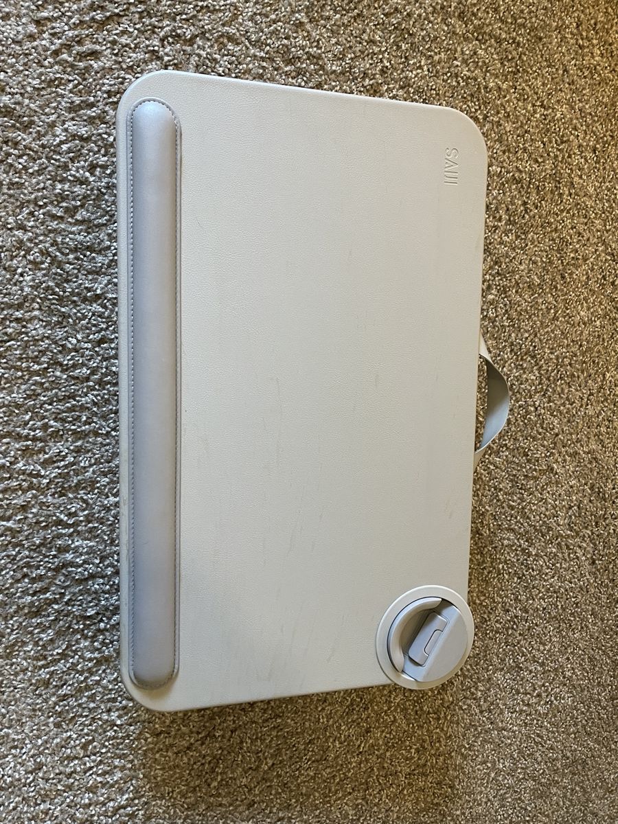 Lap Desk for Laptop Light Gray, with holder for phone or second screen