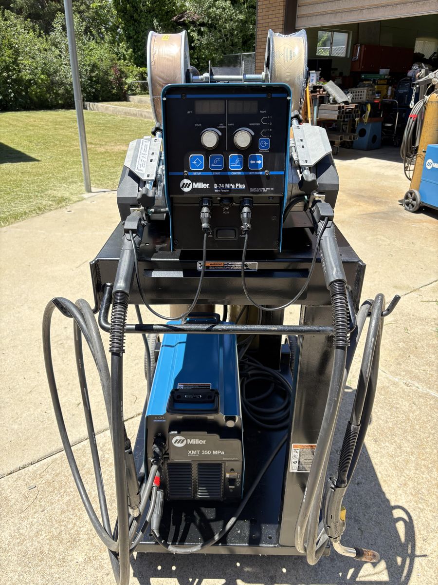 Miller XMT350MPA & D74MPA Wire Feeder Pulsed Welding Machine