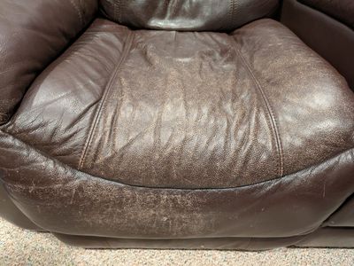 Comfy leather double recliner
