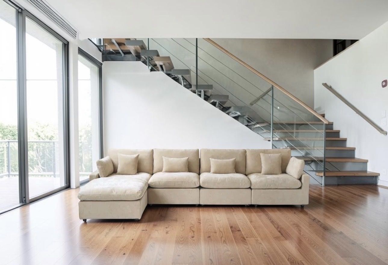 Cloud 5 Piece Fabric Sectional