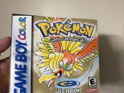 Pokemon Gold Version Game Boy Color with Custom Case