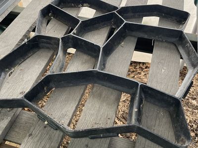 Walk Maker Concrete Molder Path Paving Form Black Plastic