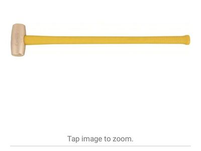 American Hammer Soft-Face Sledge Hammer - Brass Head, Fiberglass Handle, 10 lb, 32 in
