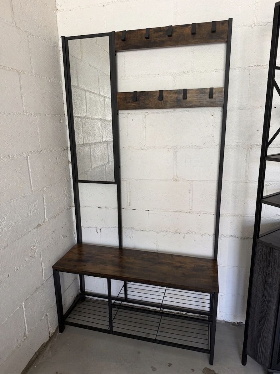 Moving Sale - Industrial Entryway Storage Bench