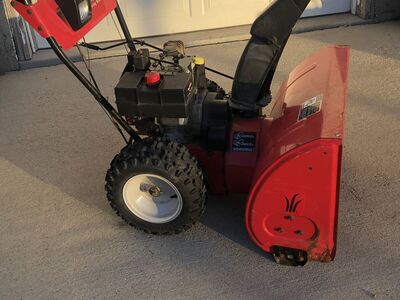 ELECTRIC START YARD MACHINE SNOWBLOWER WITH 30 INCH CLEARANCE