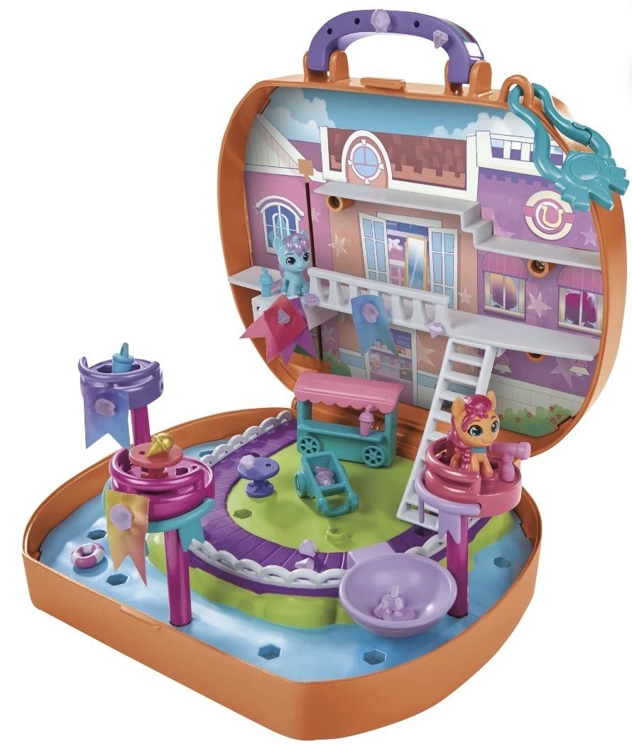 🦄My Little Pony: Mini World Magic Compact Creation Maretime Bay Playset, Sunny Starscout