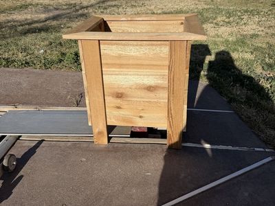 Handmade Wooden Planter Box - Unfinished Natural Wood