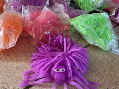 27 New Light Up Squishy Spiders