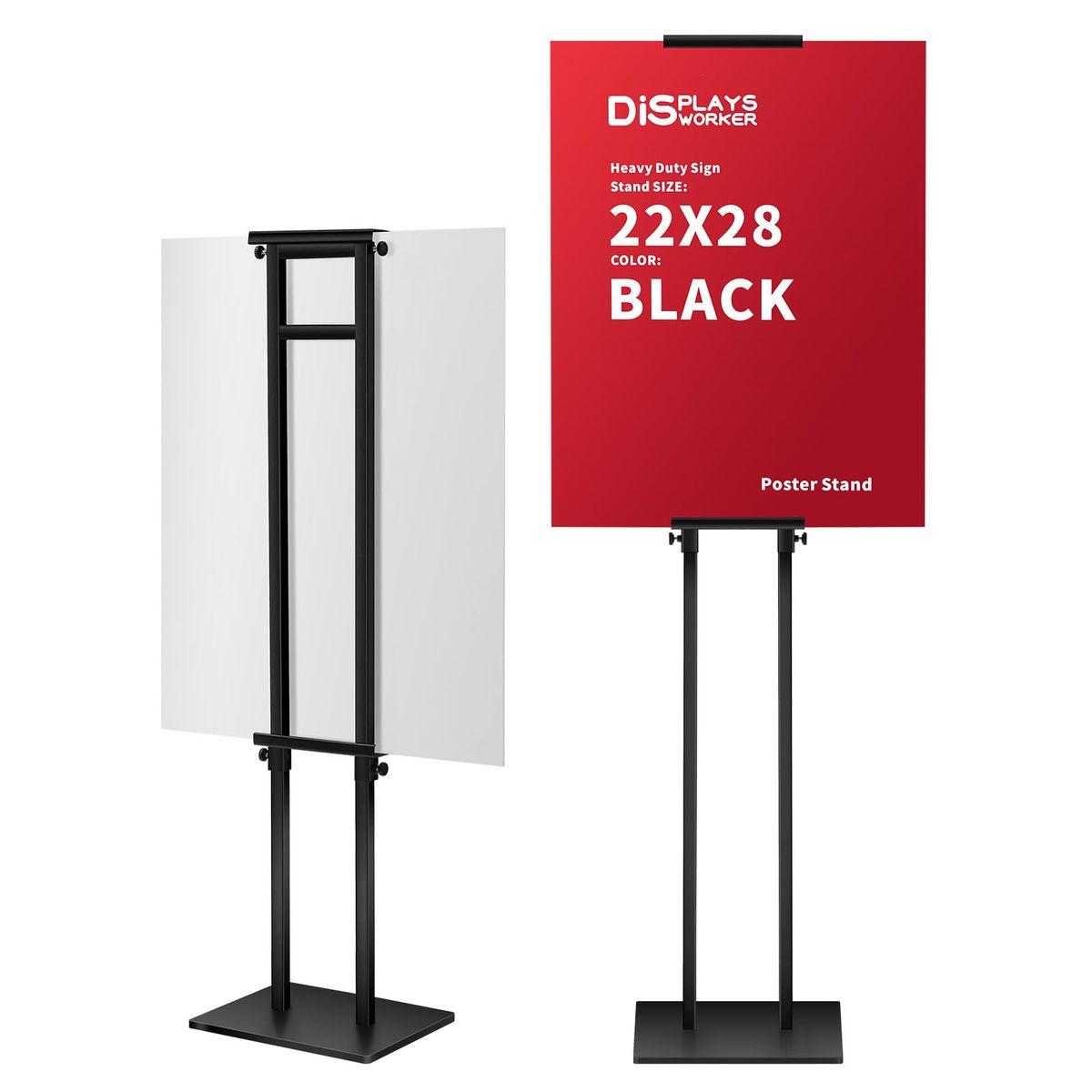 New Poster Stand for Display,Double Sided Banner Floor Stand with heavy duty Metal Base