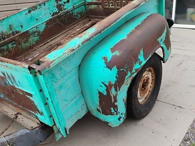 antique 40s/50s? dodge truck bed trailer.