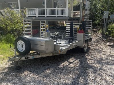 Aluminum multi-functional Snake River Co open bed 12x6 trailer