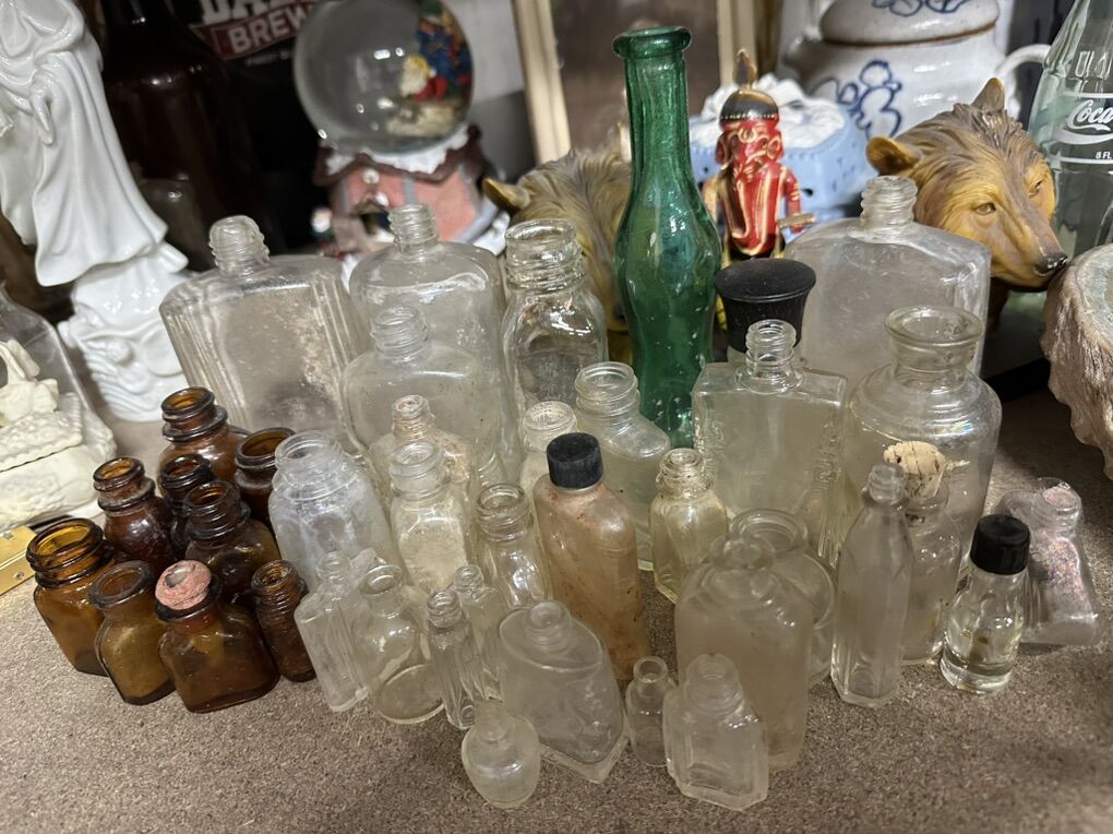 Antique Small Glass Bottle Colllection