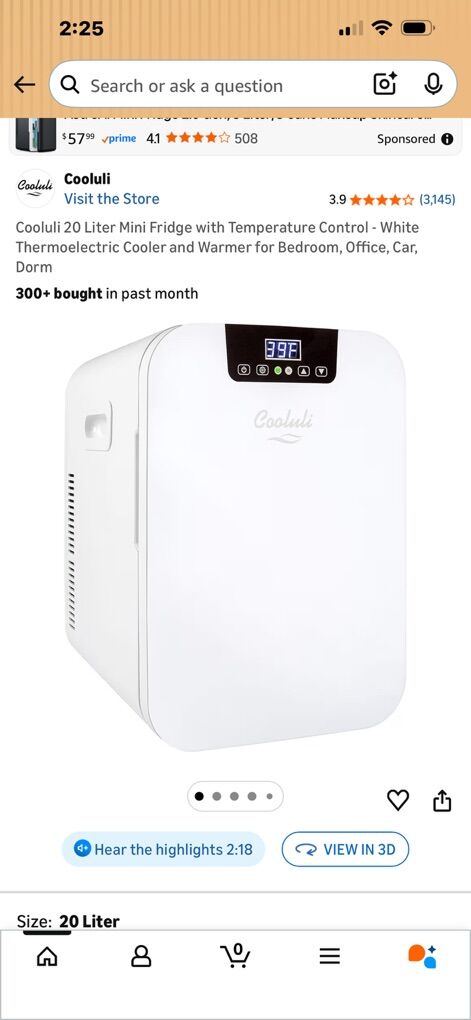 Cooluli 20l Mini Fridge