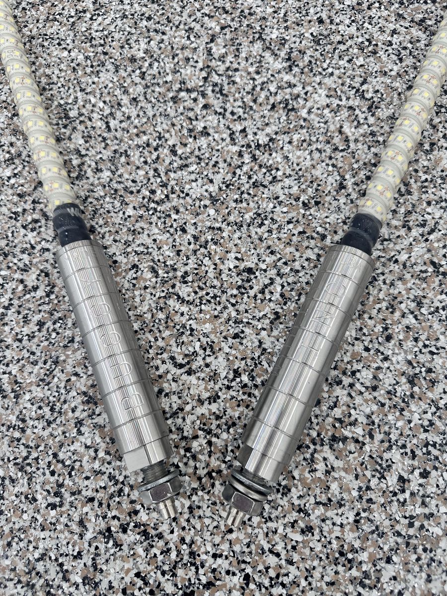 White Lighted Buggy Whips UTV