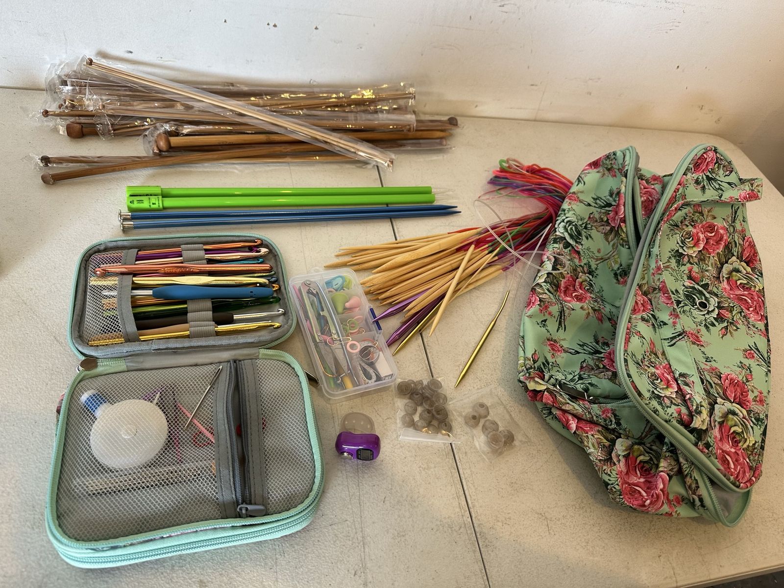 Knitting Crochet Bundle With Bag