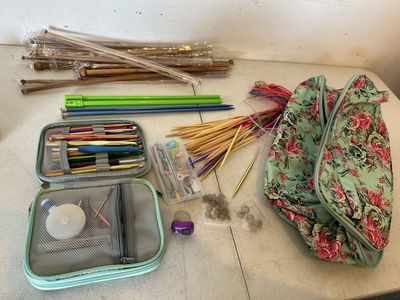 Knitting Crochet Bundle With Bag