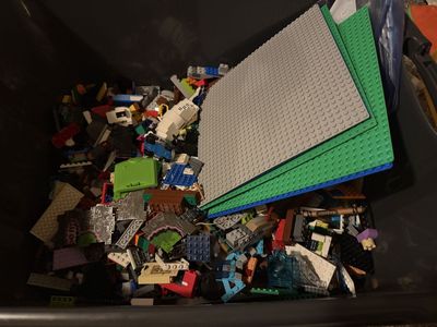 Tote of assorted legos
