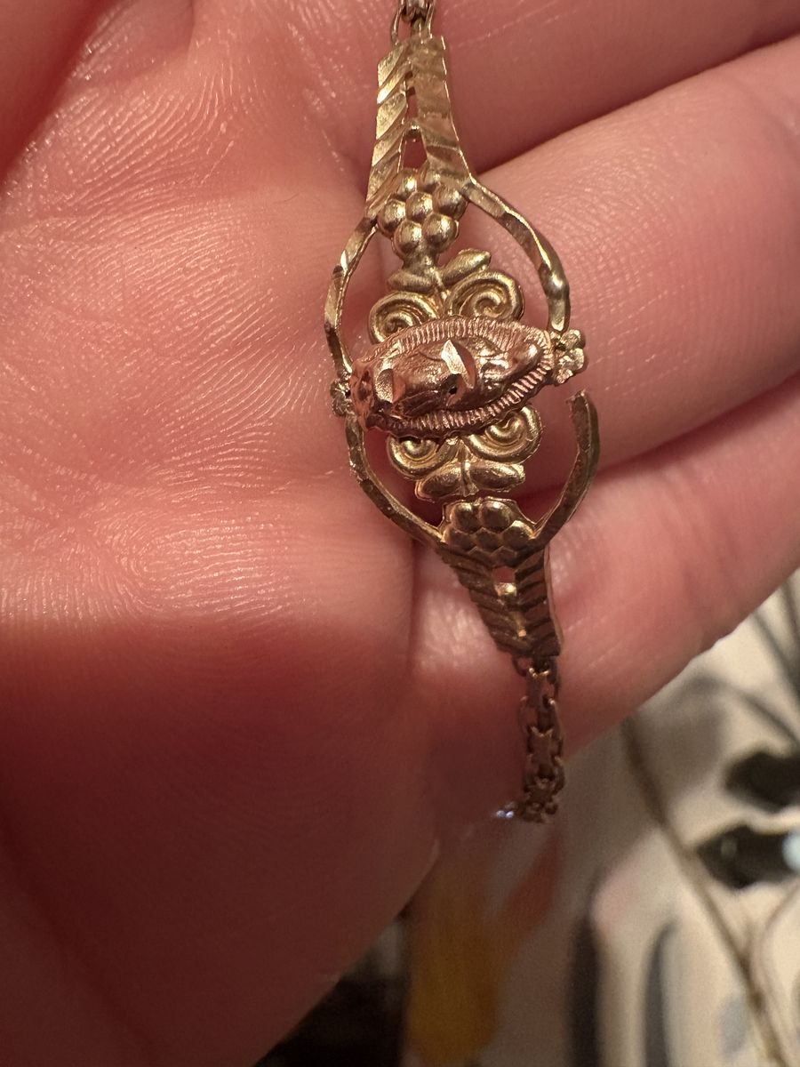 10k solid gold Virgin Mary bracelet