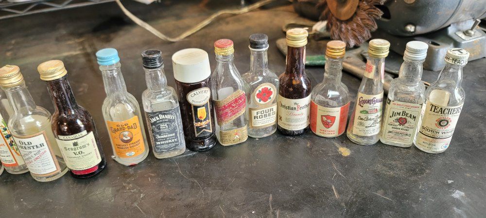 25 vintage mini bottles