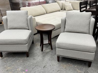 Chair And Tabke Set Coffee Table 3 Pc