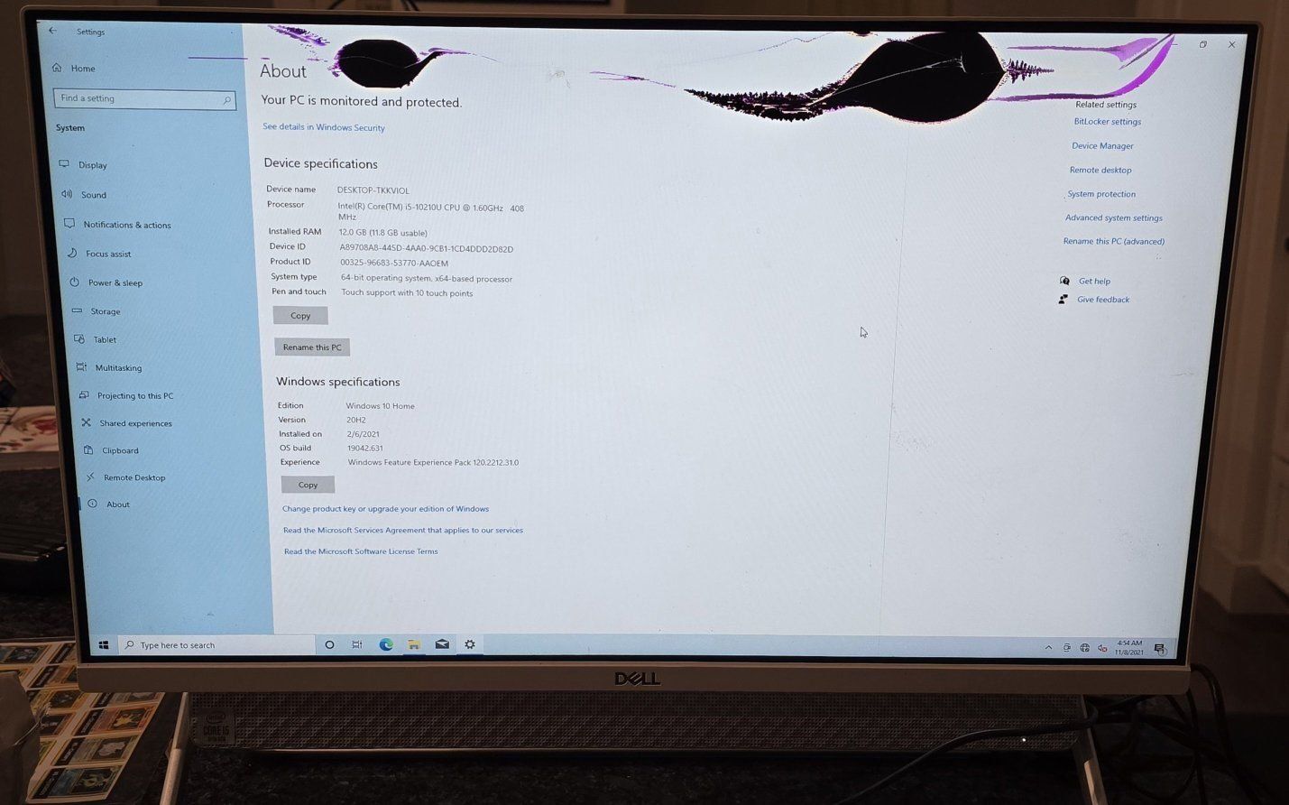 Dell All in One Computer 23.8in 12GB RAM