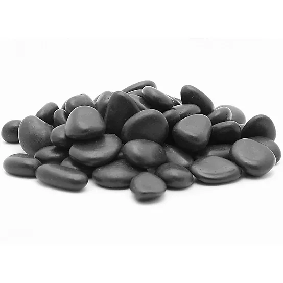 Rain Forest 2-3 in. Large Polished Pebbles, Black, 30 lb.