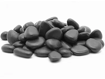 Rain Forest 2-3 in. Large Polished Pebbles, Black, 30 lb.