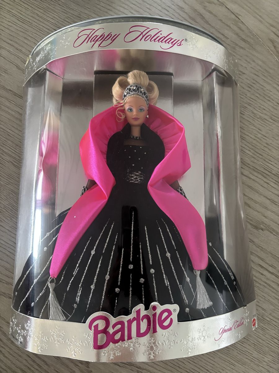 Happy Holidays Special Edition Barbie Doll Lot - Black and Gold Gowns