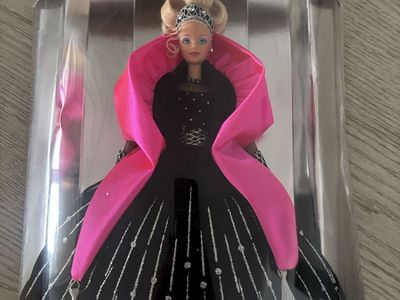 Happy Holidays Special Edition Barbie Doll Lot - Black and Gold Gowns