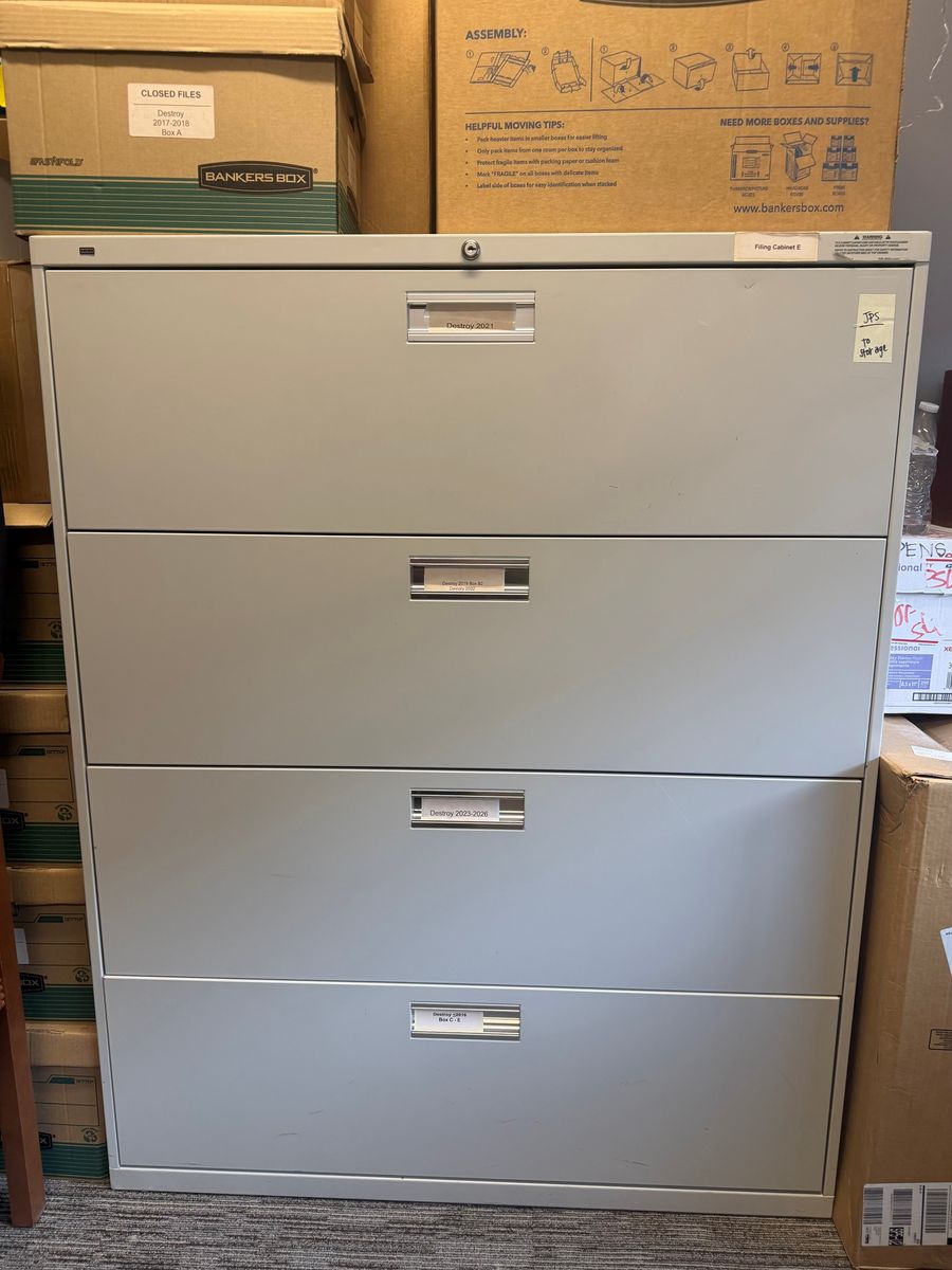 Filing cabinet at law office