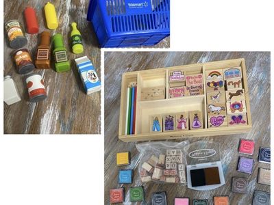 Kids Play Kitchen Food, Melissa & Doug Stamp Set