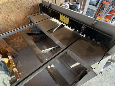 Central Machinery 52-Inch Foot Treadle Sheet Metal Shear.