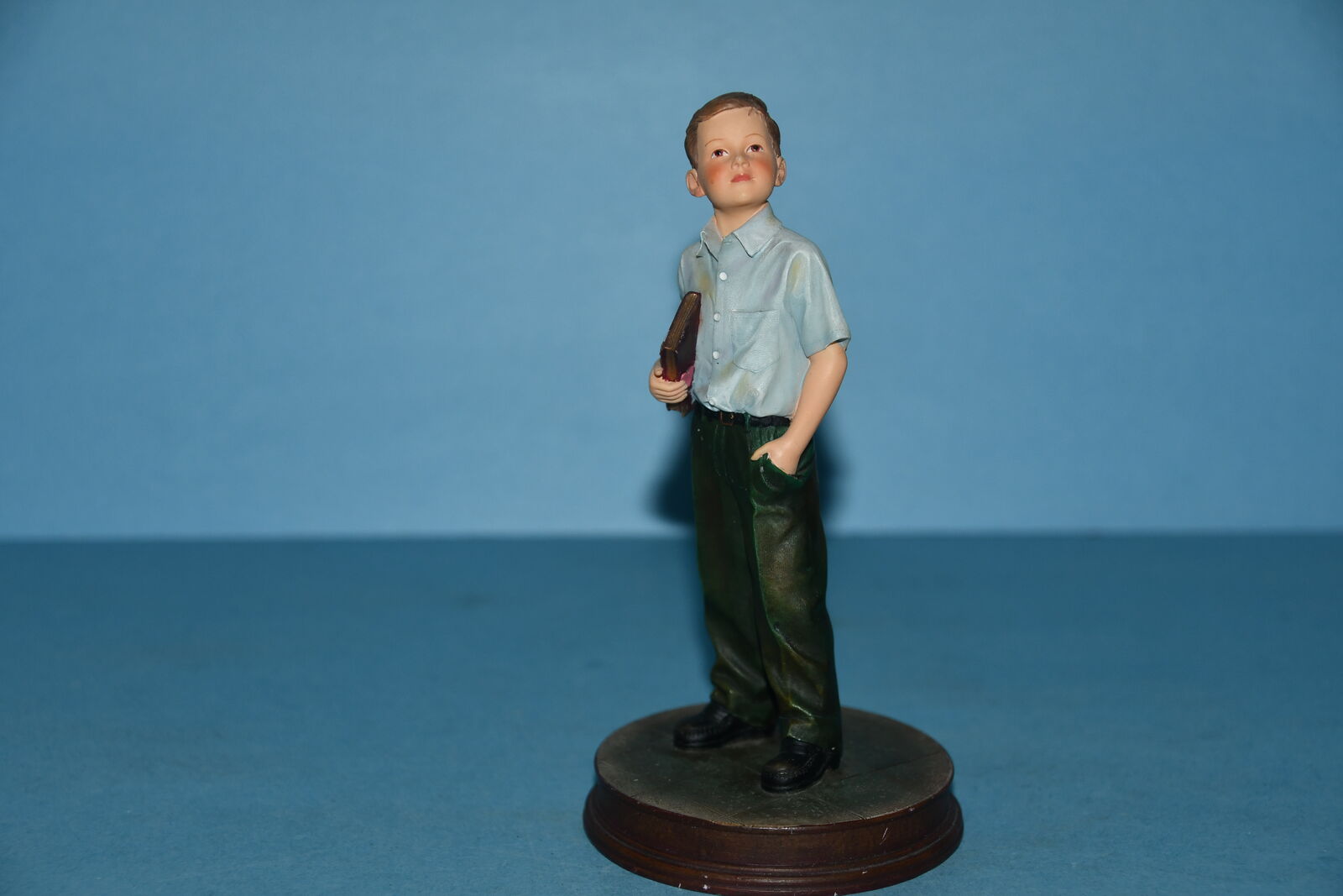 VINTAGE 2005 DEMDACO "MAMA SAYS GOD HAS A PLAN FOR YOU~ FIGURINE ~ BOY ~ 6" ~ NO CHIPS!