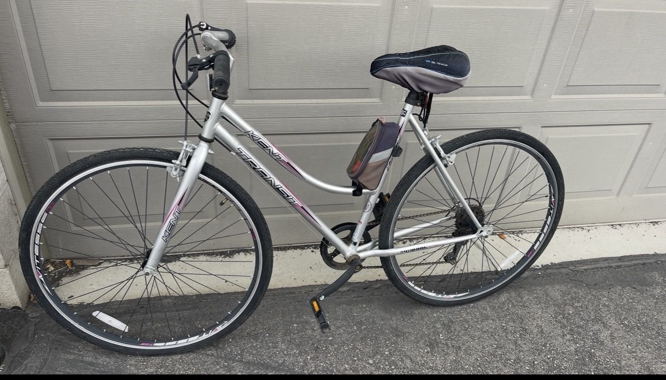 Kent Transit Cruiser Hybrid Bike - Silver, Adult