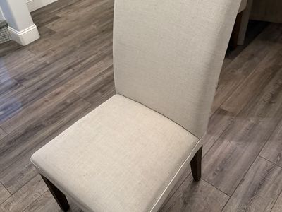 Upholstered Dining Chair Set - Neutral Tone, High Back - Gently Used - 8 chairs