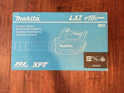 New in Box Makita 18V LXT XBU03Z brushless leaf blower