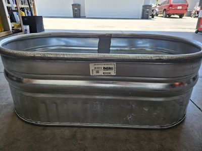 Behlen Country Galvanized Steel Oval Stock Tank Water Trough 60in x 24in x 17in